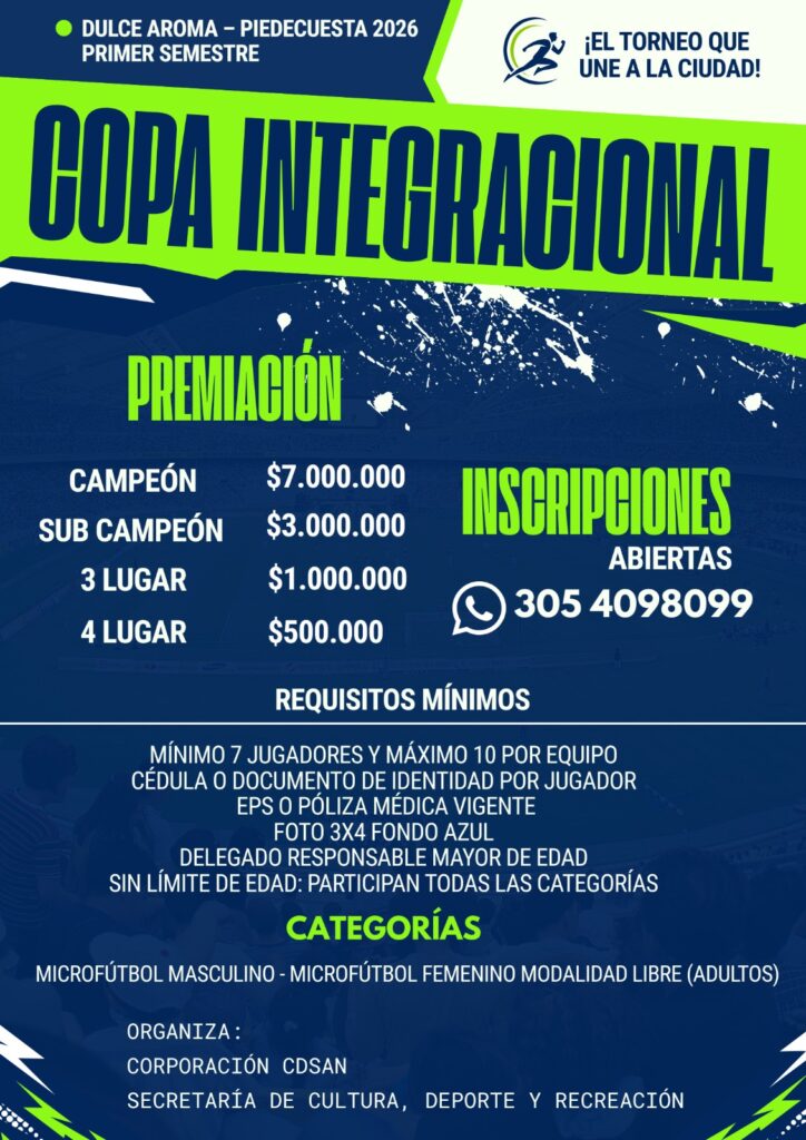 flyer i2026 campeonato piedecuesta